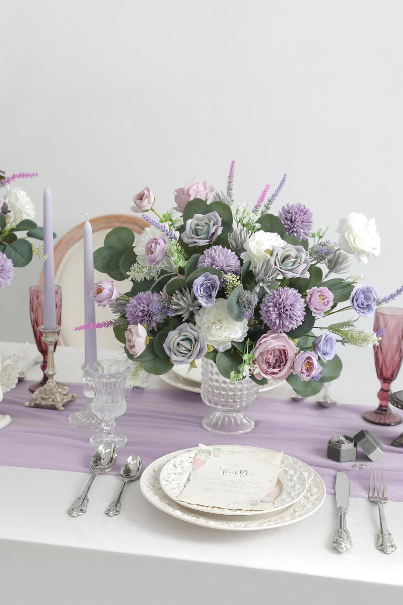 Serra Flora 18Heads Multi Use Artificial Flowers Combo for DIY Centerpieces Arrangements Wedding Bridal Bouquet Table Chair Decor Candle Holder Baby Shower Cake Decor Flower Strips Home Decor - Image 4